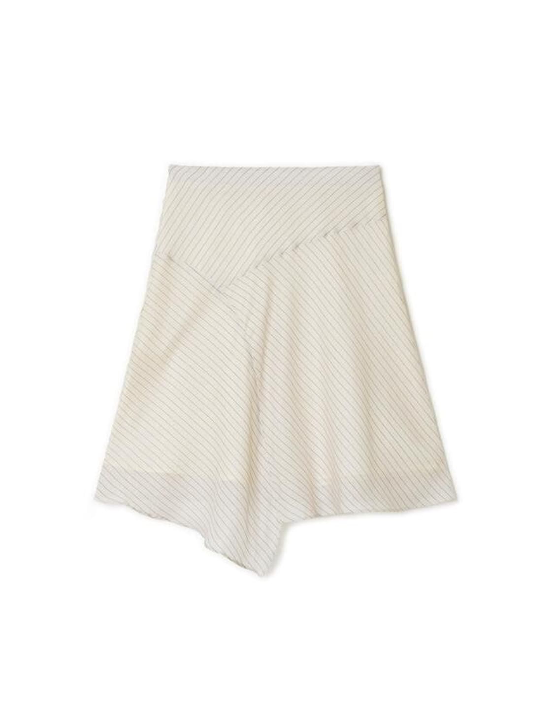 썬번프로젝트 ASYMMETRIC MIDI SKIRT, 베이지 상품이미지1