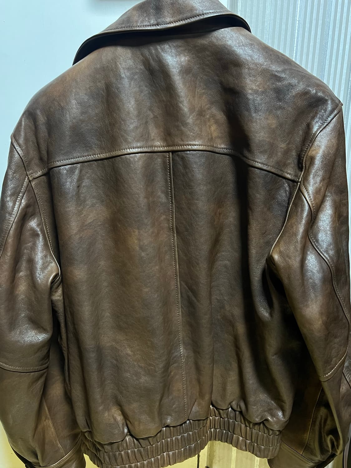 쿠어a-2 브라운 레더자켓 m 상품이미지2