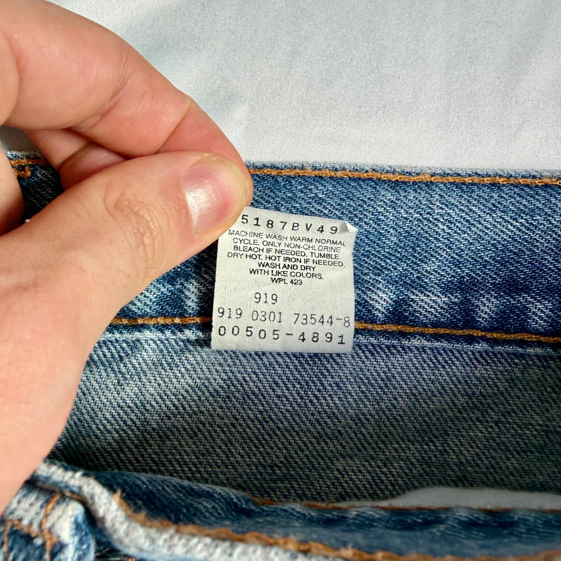 빈티지 리바이스 505 중청 데님 32x30 스트레이트 상품이미지7