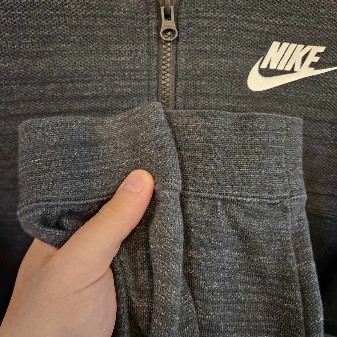 105(XL)/실측100(L) 나이키 후드 집업 다크그레이 상품이미지5