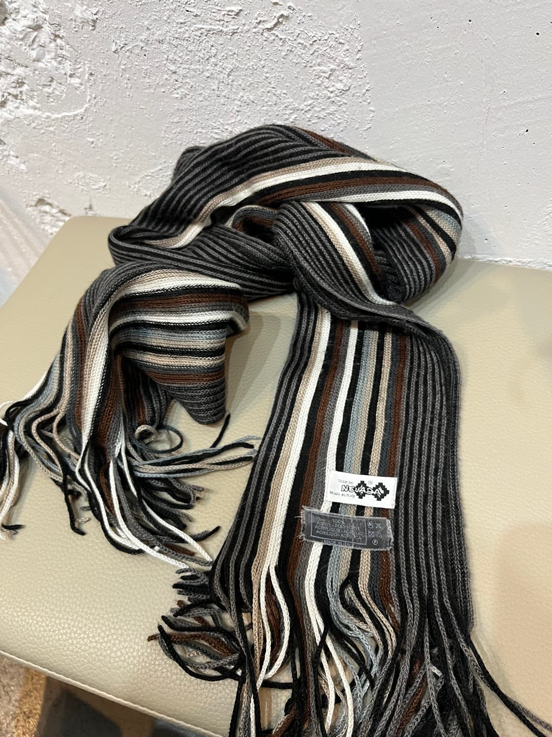 Made in ITALY 빈티지 니팅 머플러 상품이미지1