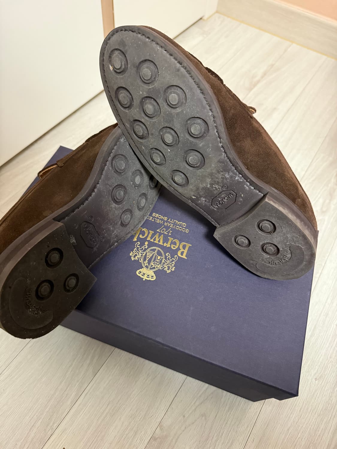 버윅 4456 다크브라운 스웨이드 UK 7 사이즈 + 슈트리 상품이미지5