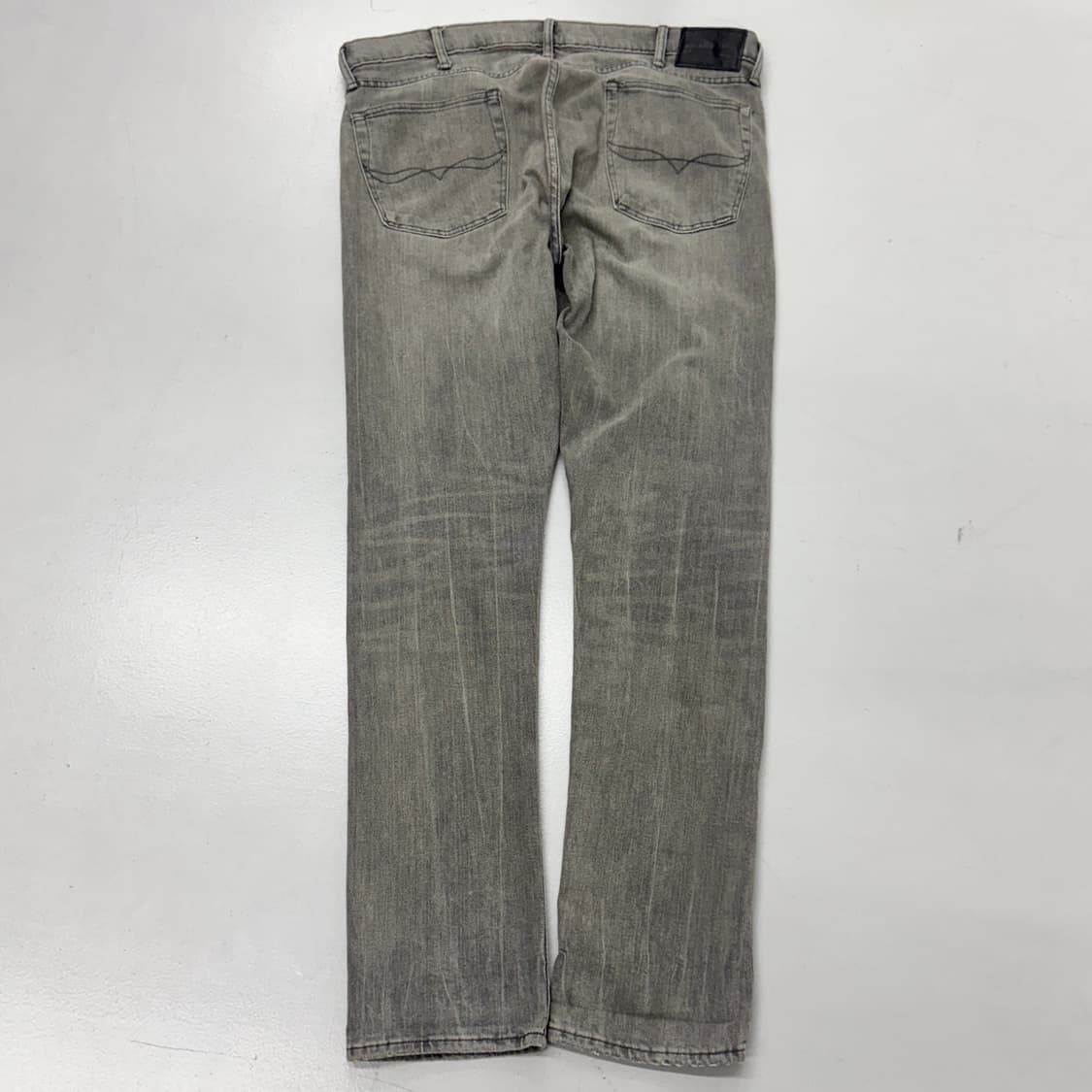 폴로 새깅 워싱 힙합 흑청 슬림핏 데님팬츠 상품이미지3