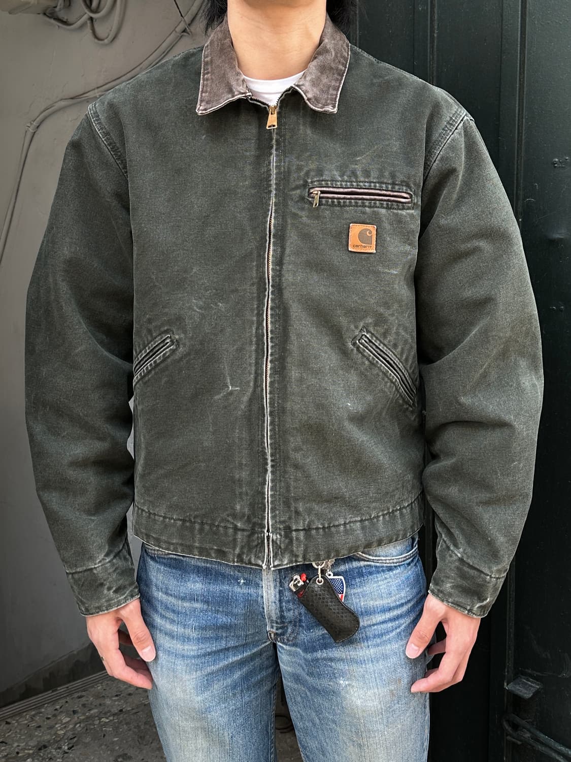 OG 00's 칼하트 J97 디트로이트 MOS 칼하트 자켓 모스그린 상품이미지9