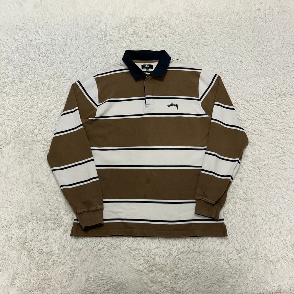Stussy stripe rugby shirt 상품이미지4