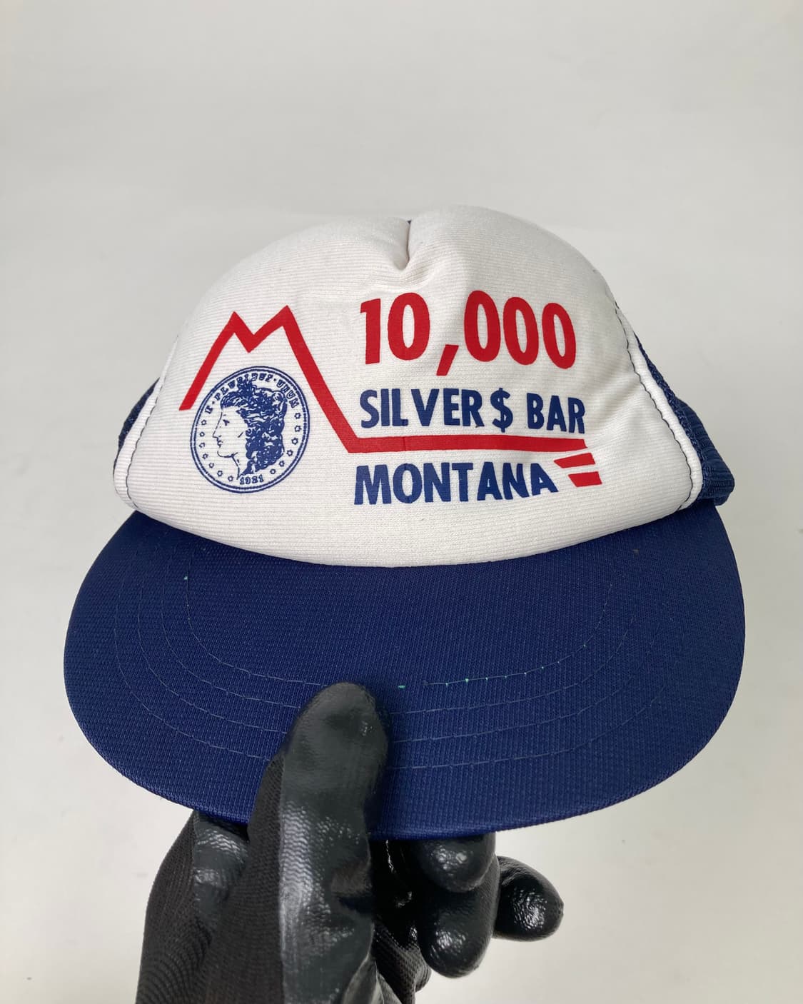 90s Trucker Hat (white/navy) 상품이미지1