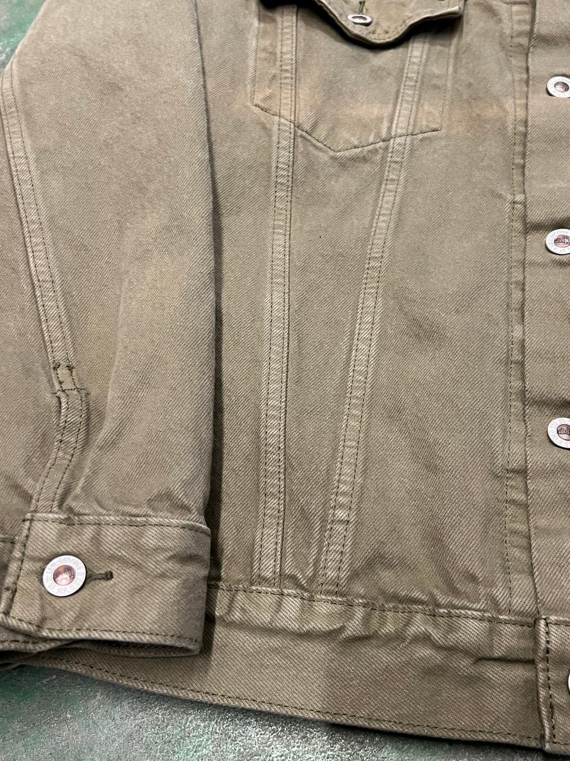 [L] 리바이스 실버탭 올리브 카키 트러커 청 데님 자켓 상품이미지5