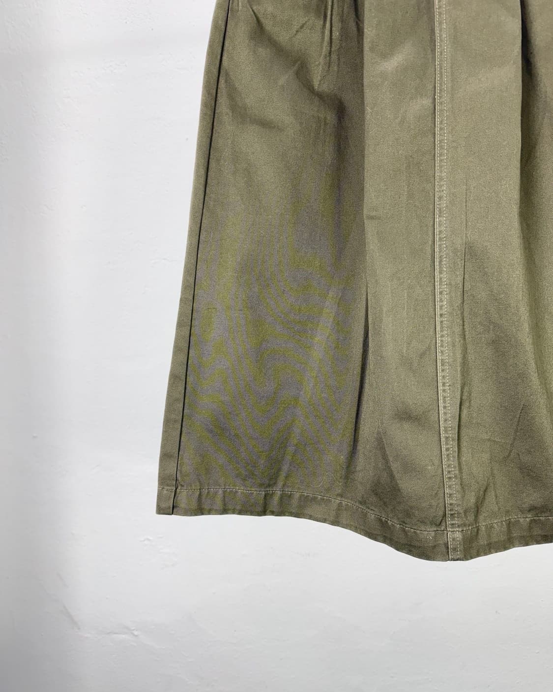 리 카키 롱 코튼 스커트 상품이미지4