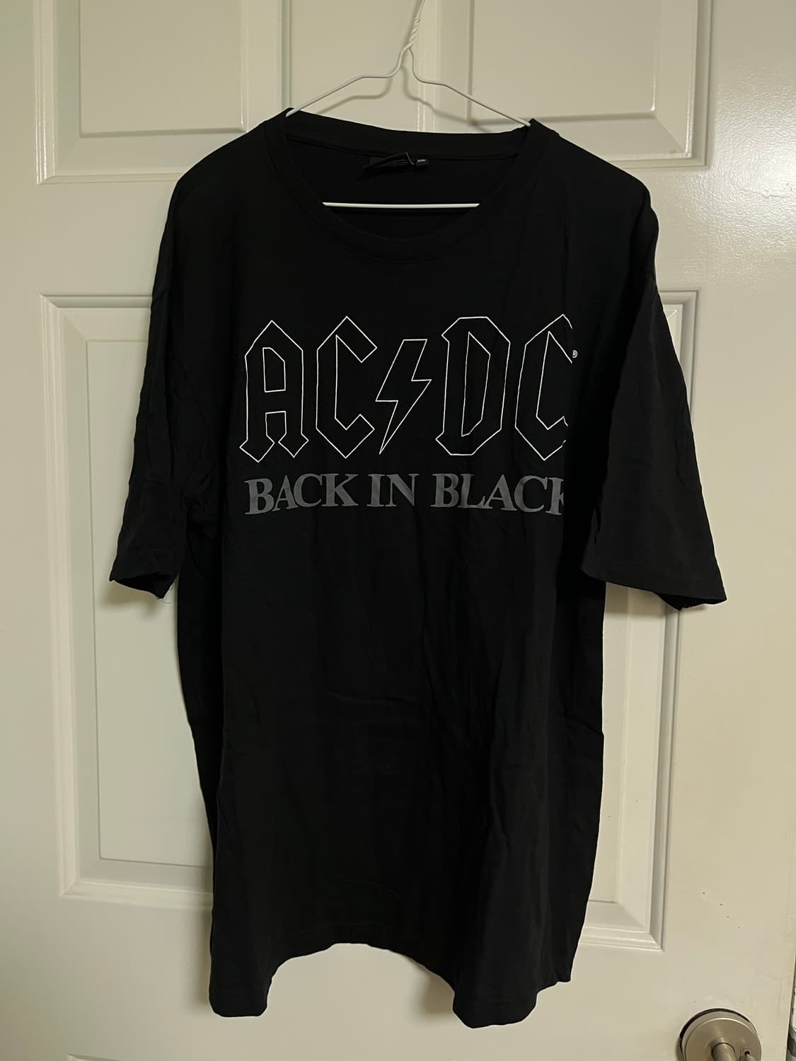 XXL ACDC Back in Black 블랙 반팔 티셔츠 공식 상품이미지1