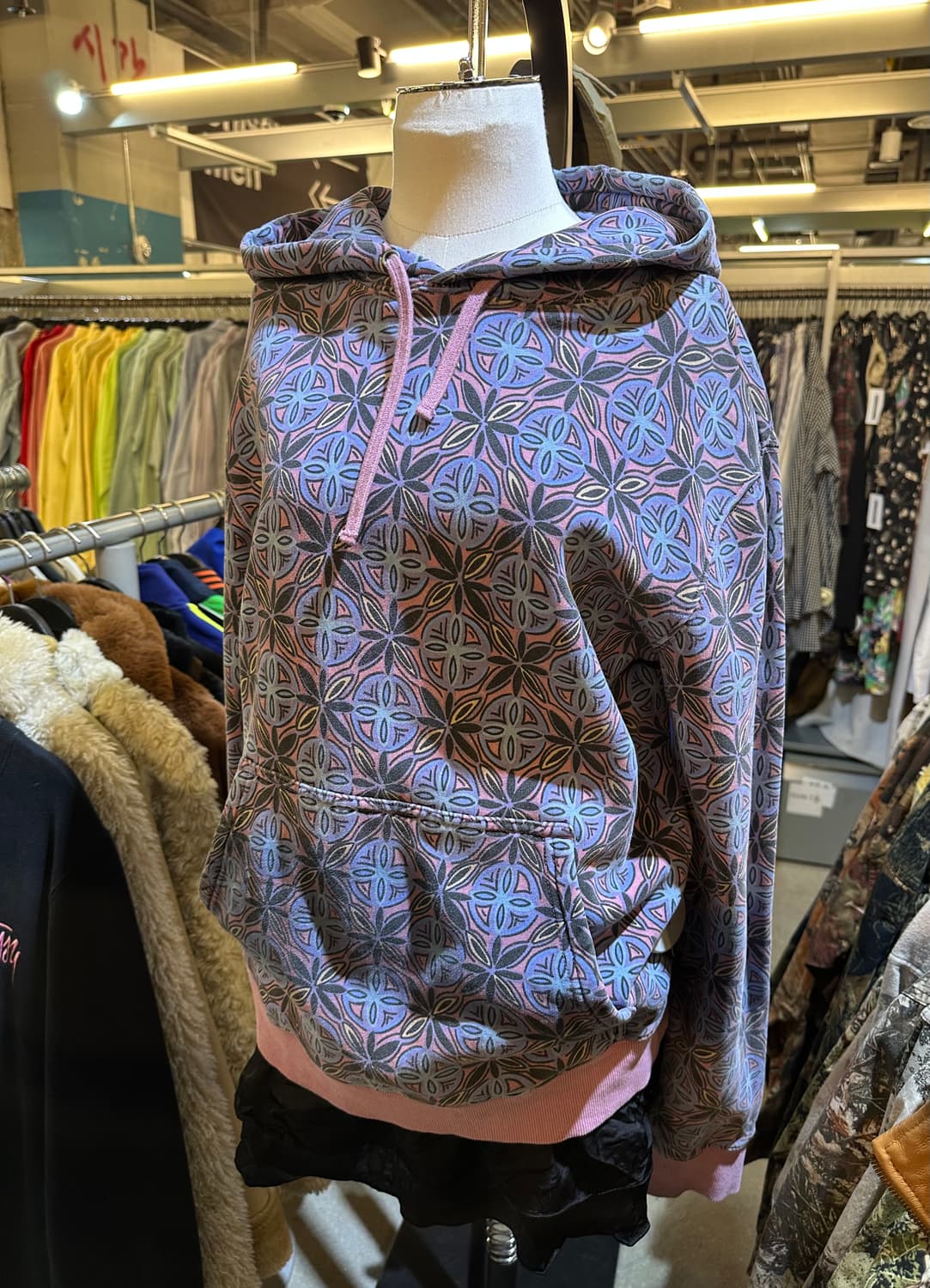 STUSSY 스투시 연보라패턴 후드티 상품이미지1