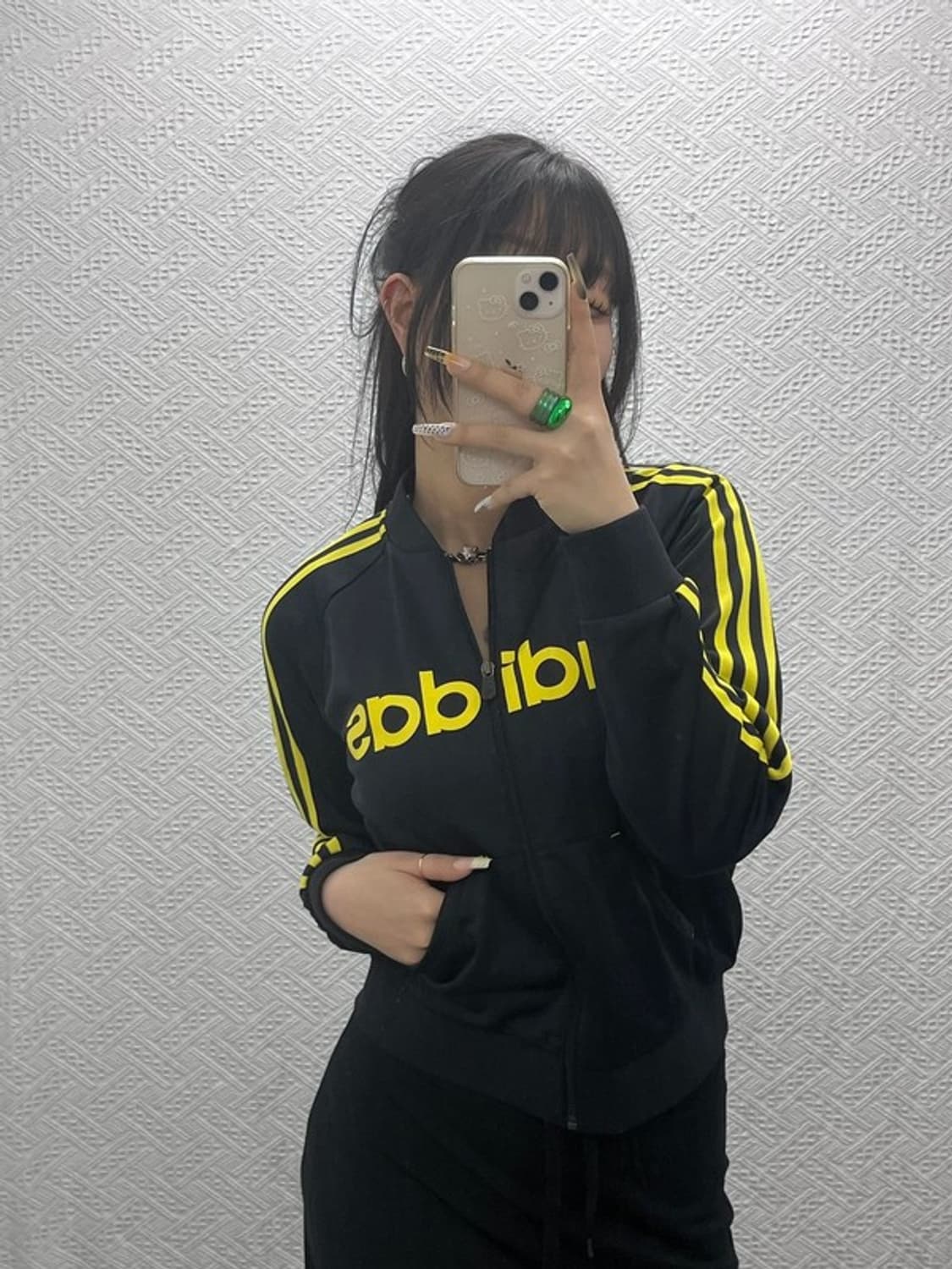 아디다스 Y2K 레트로 스펠아웃 빅로고 집업 져지 90 C08101 상품이미지2