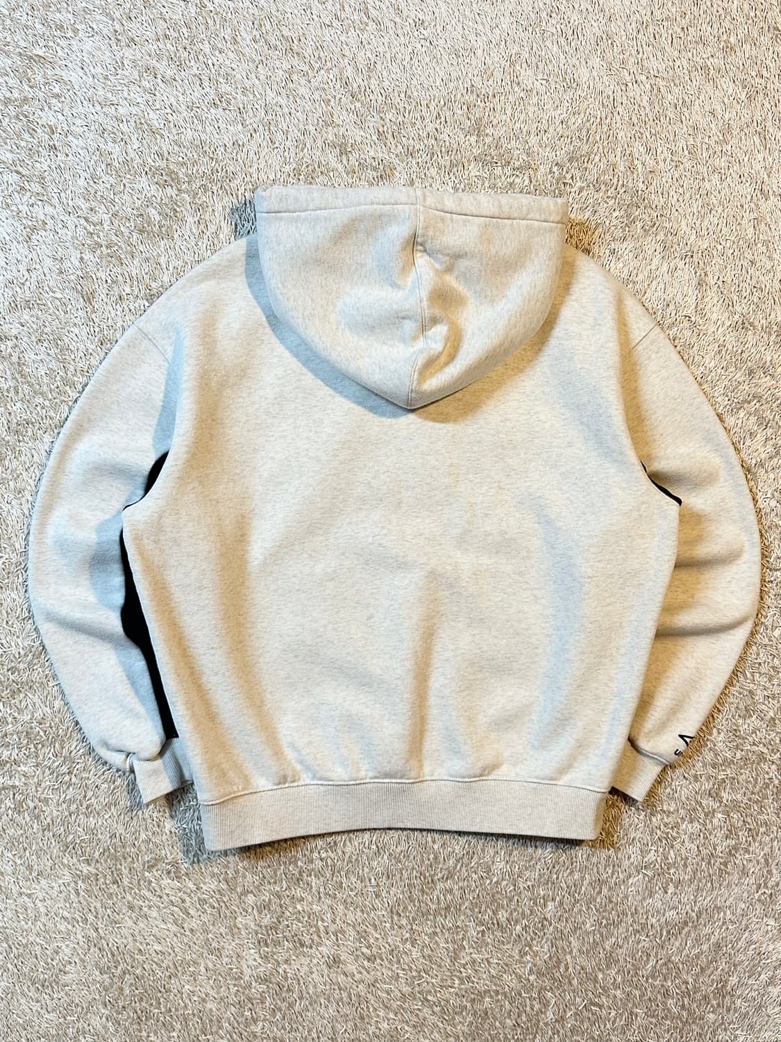 엄브로 UMBRO 기모 레터링 후드티 아이보리 상품이미지3