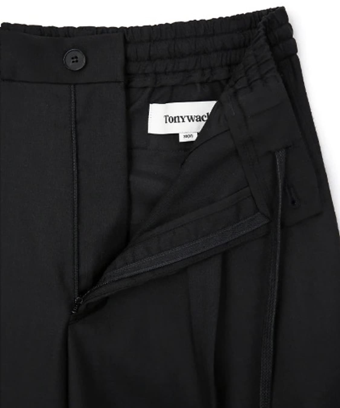 (새상품) 토니웩 tonywack 반밴딩 울슬랙스 바지 32~34 블랙 상품이미지7
