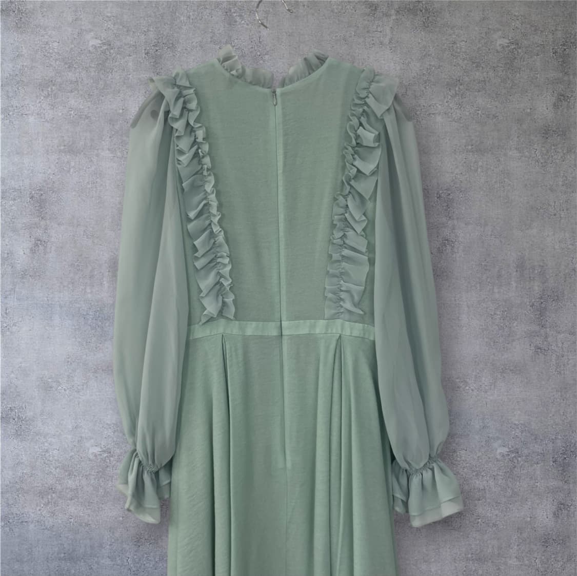 브라이드앤유 BAU by Bride And You 민트쉬폰프릴롱원피스 1 상품이미지8