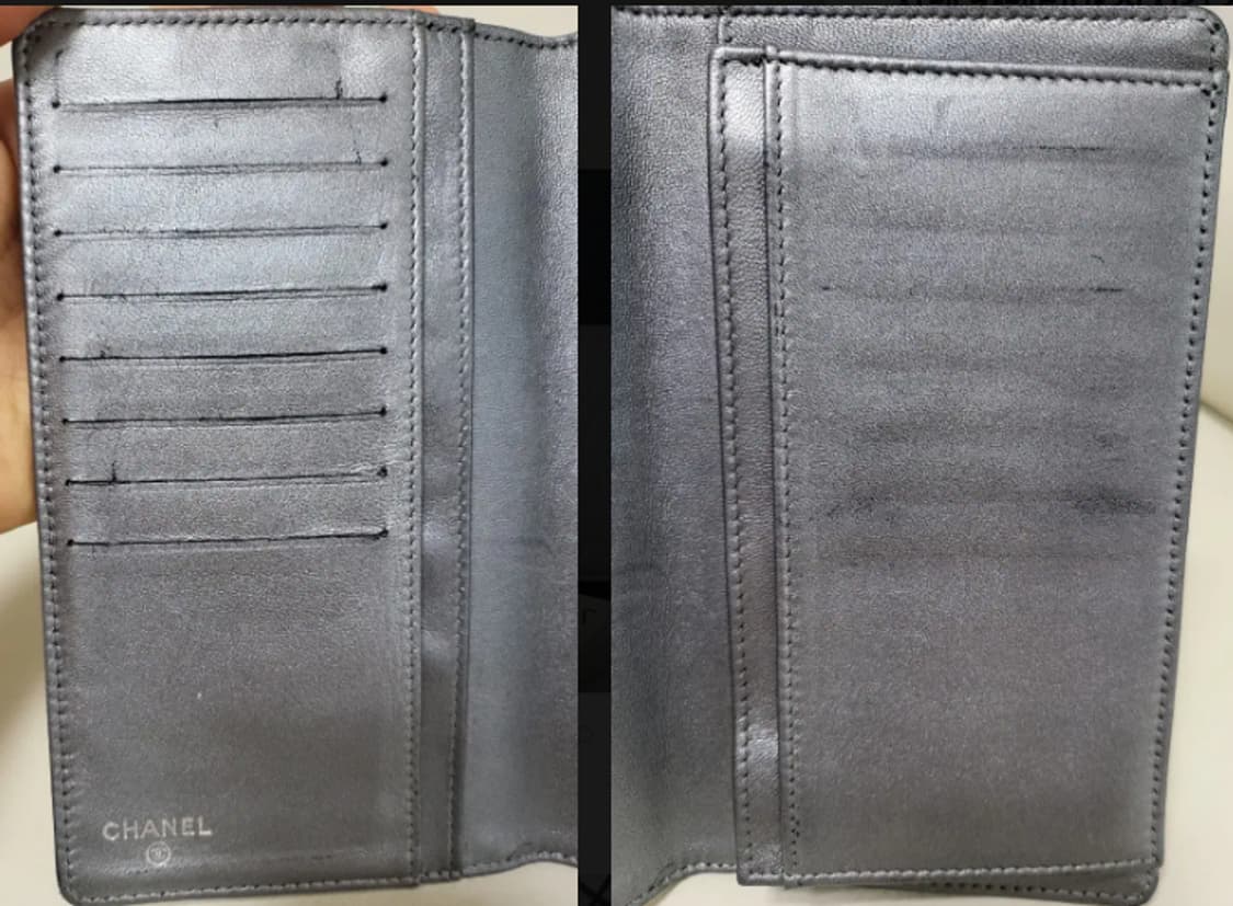 [정품,풀구성] 샤넬 CC로고 램스킨 아이보리 플랩 장지갑 (실버 로고) 상품이미지2