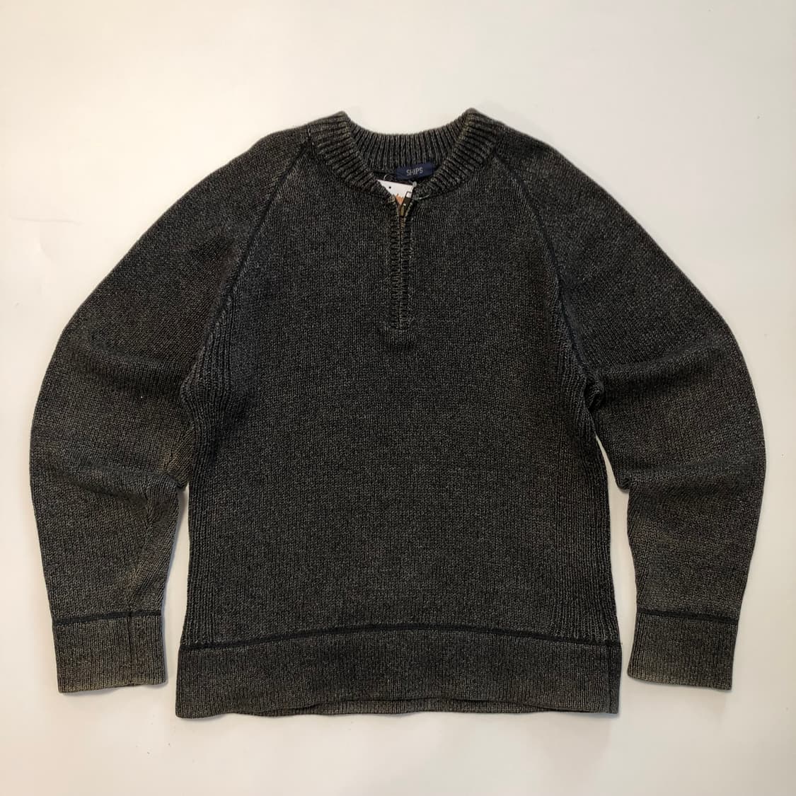 쉽스 니트 반집업 상품이미지1