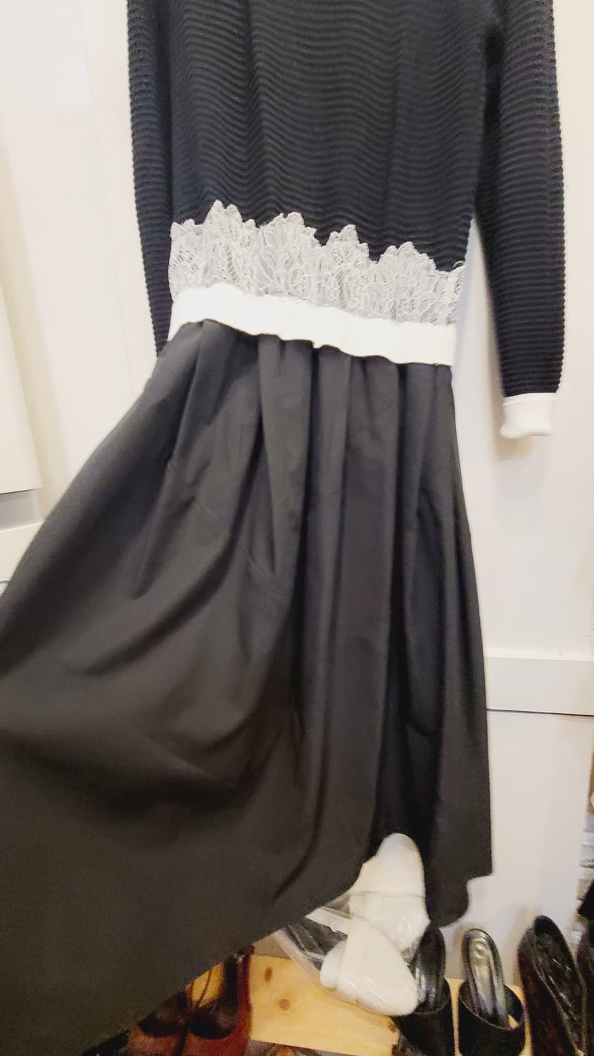 earth music& ecology 레이스 니트 원피스 상품이미지3