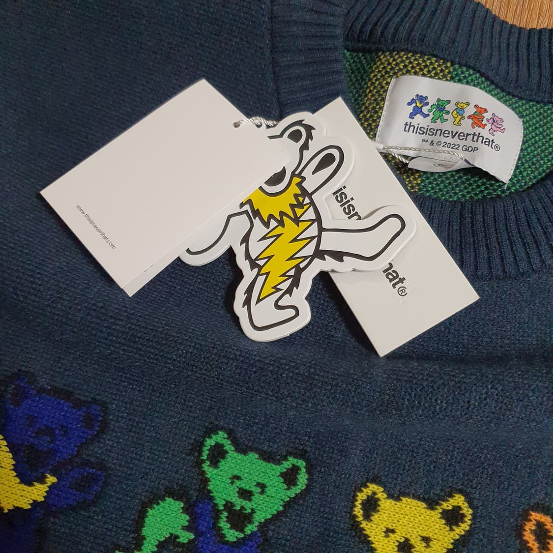 디스이즈네버댓 x 그레이트풀 데드 니트 스웨터 네이비 상품이미지8