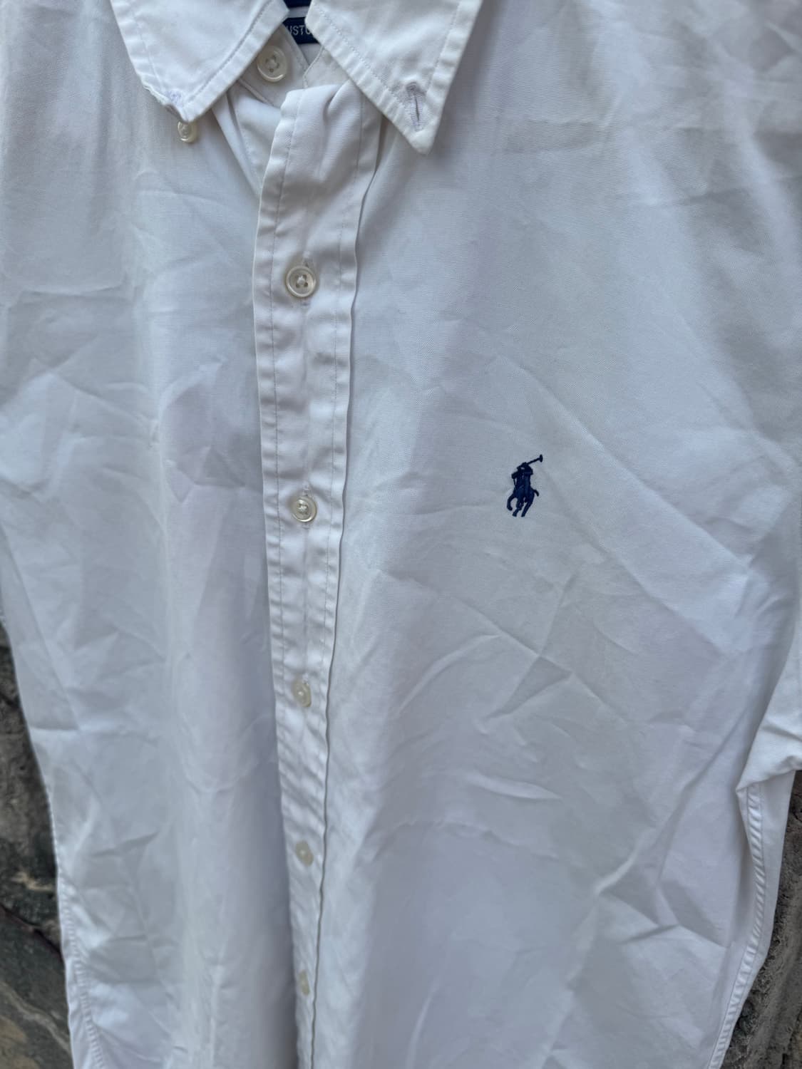 폴로 랄프로렌 빈티지 화이트 코튼 반팔 셔츠 상품이미지3