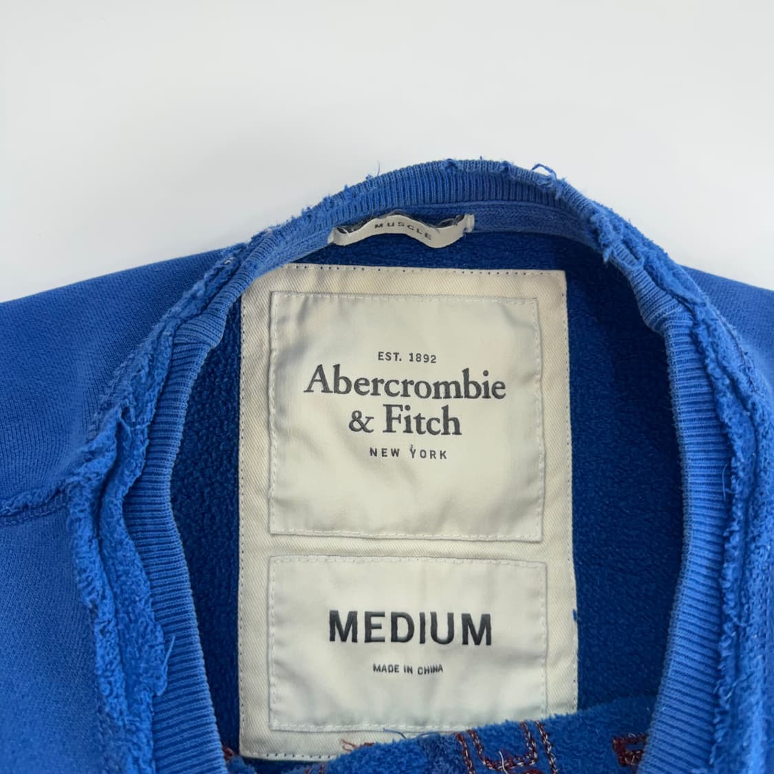 Abercrombie 아베크롬비 캥거루 포켓 블루 맨투맨  상품이미지5