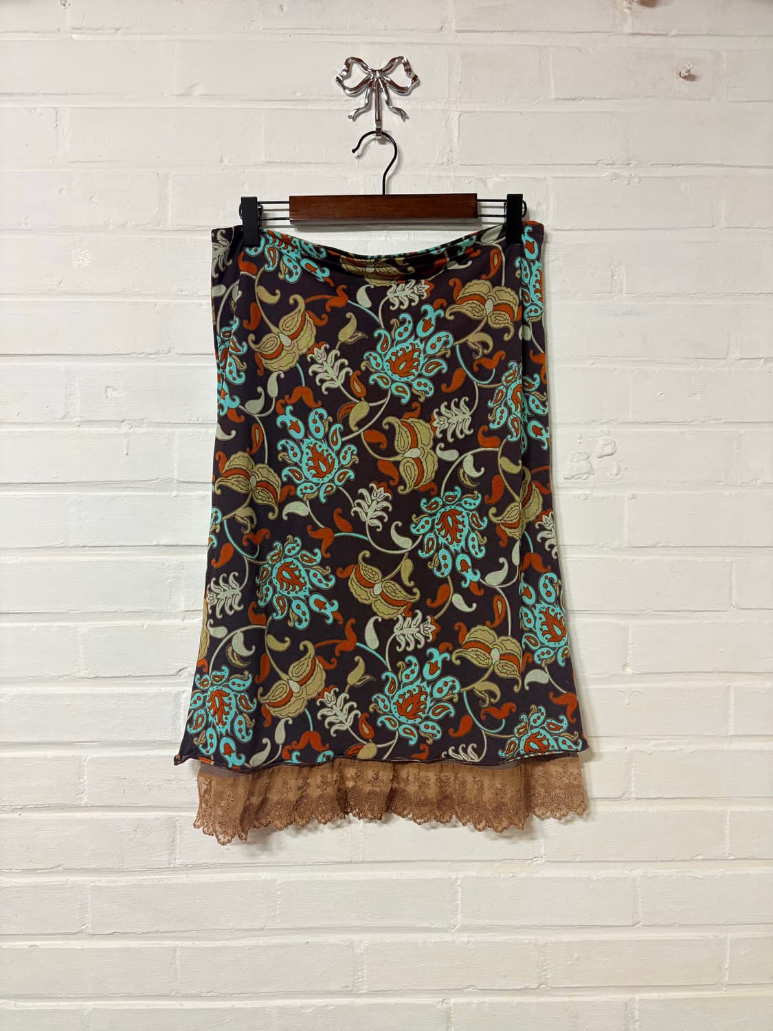 jpn vintage flower race midi skirt 상품이미지1