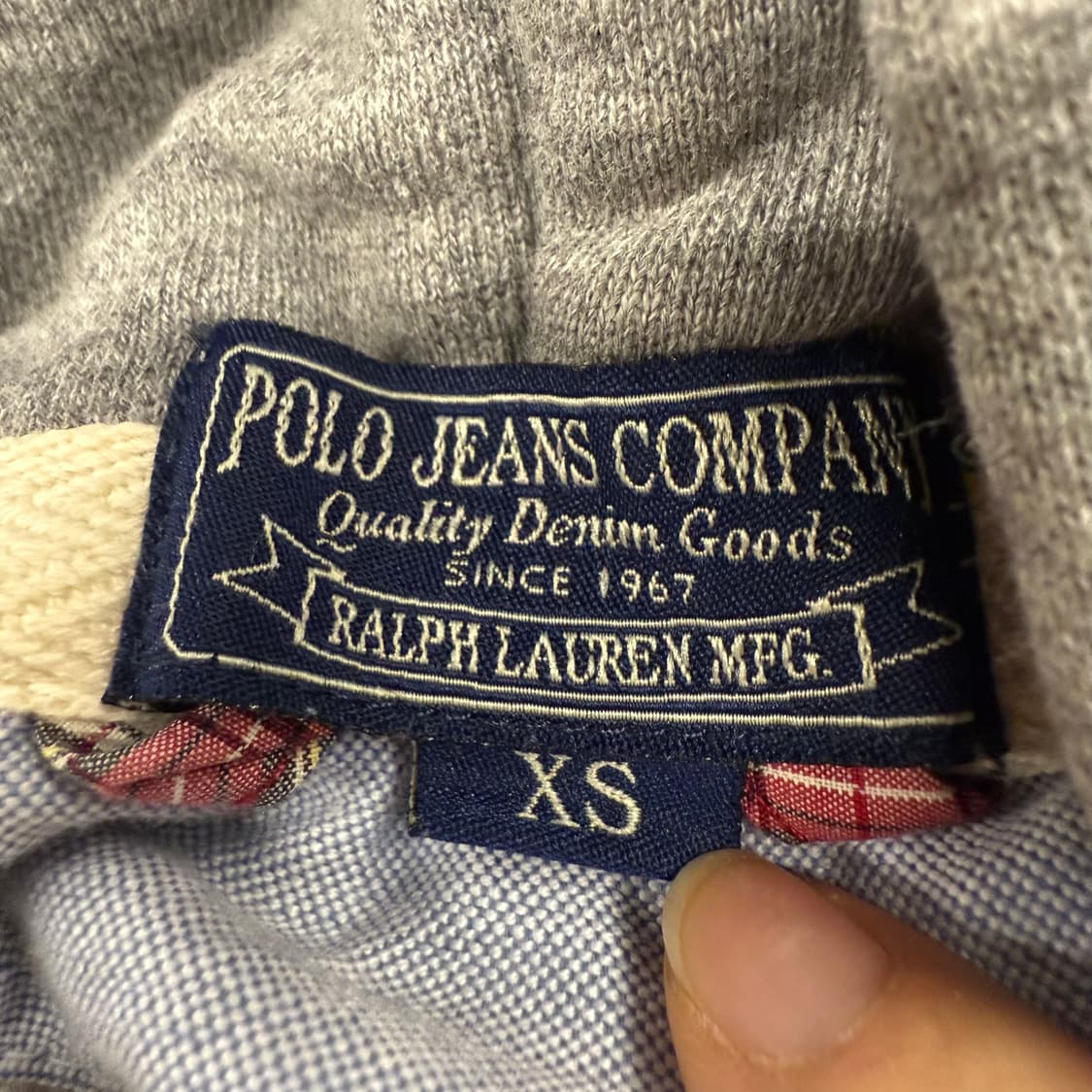 폴로 진스 폴로랄프로렌그레이 성조기 후드티  상품이미지5