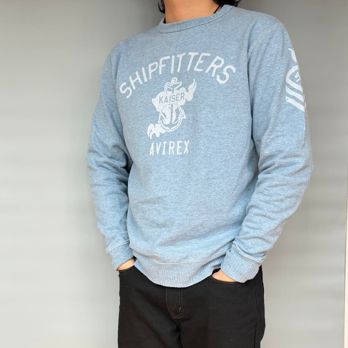 아비렉스 타입블루 스웻셔츠 맨투맨 상품이미지1