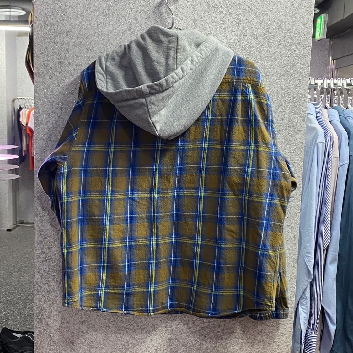 디스이즈네버댓 포켓로고 후디 체크 자켓 B3669 상품이미지4