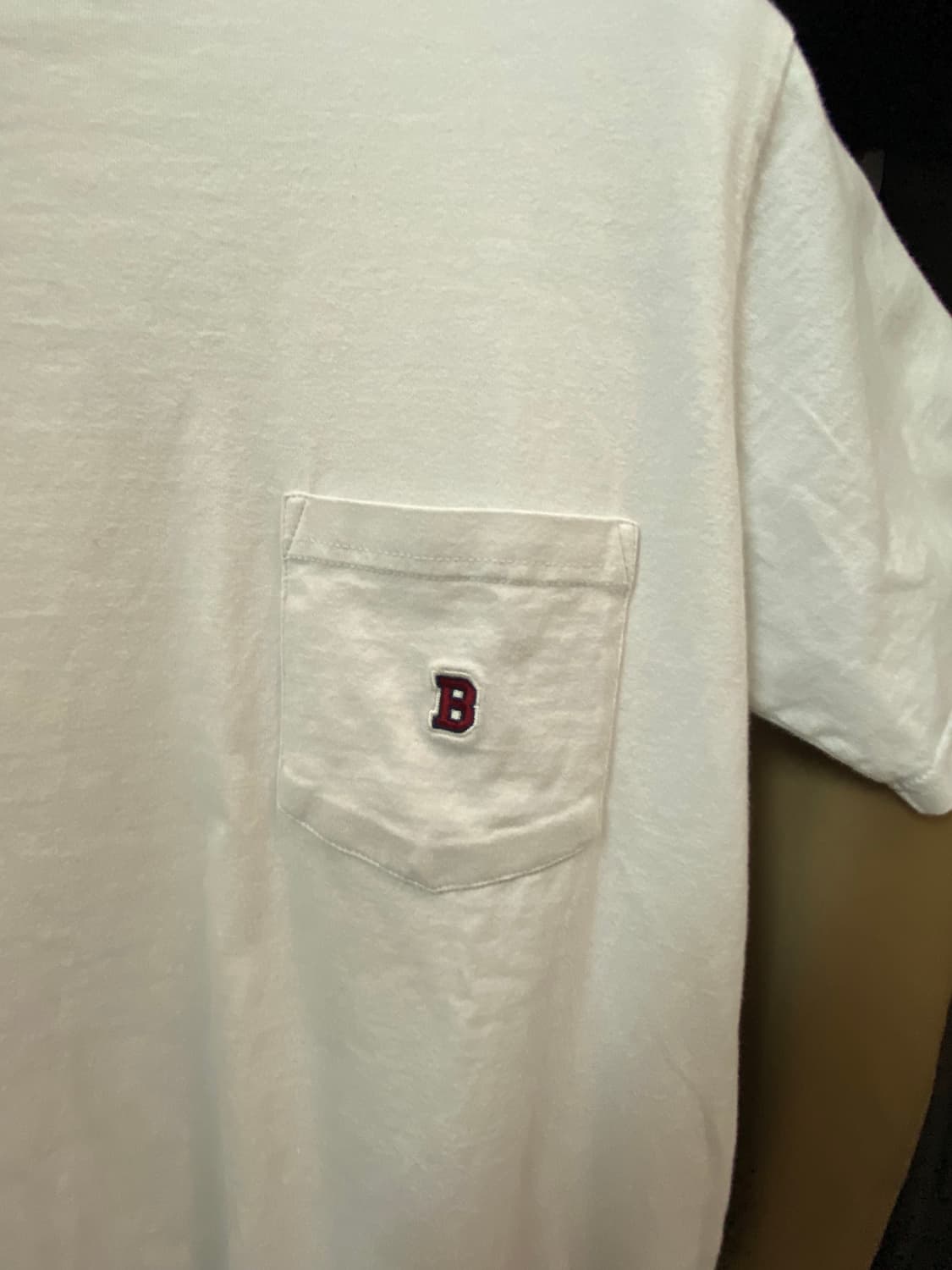 빔즈(BEAMS) B로고 포켓 반팔 티셔츠(화이트/L) 상품이미지4