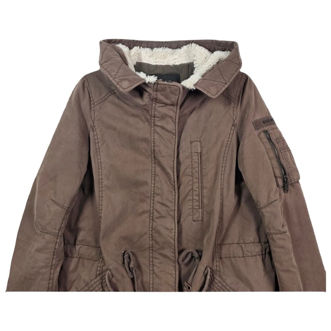 버커루 빈티지 브라운 퍼 후드 야상 점퍼 S 상품이미지3