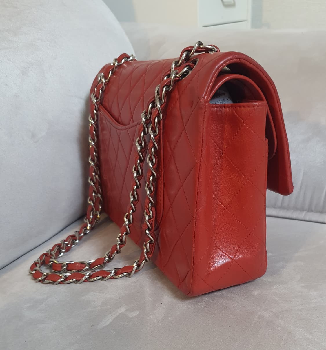 샤넬 빈티지 클래식 미듐 레드 상품이미지4