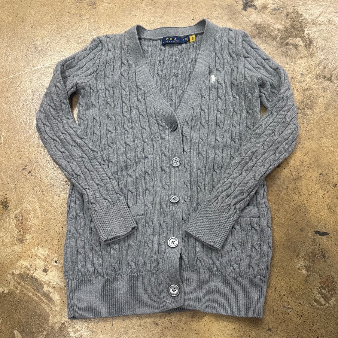 폴로 랄프로렌 그레이 꽈배기 니트 가디건 상품이미지2