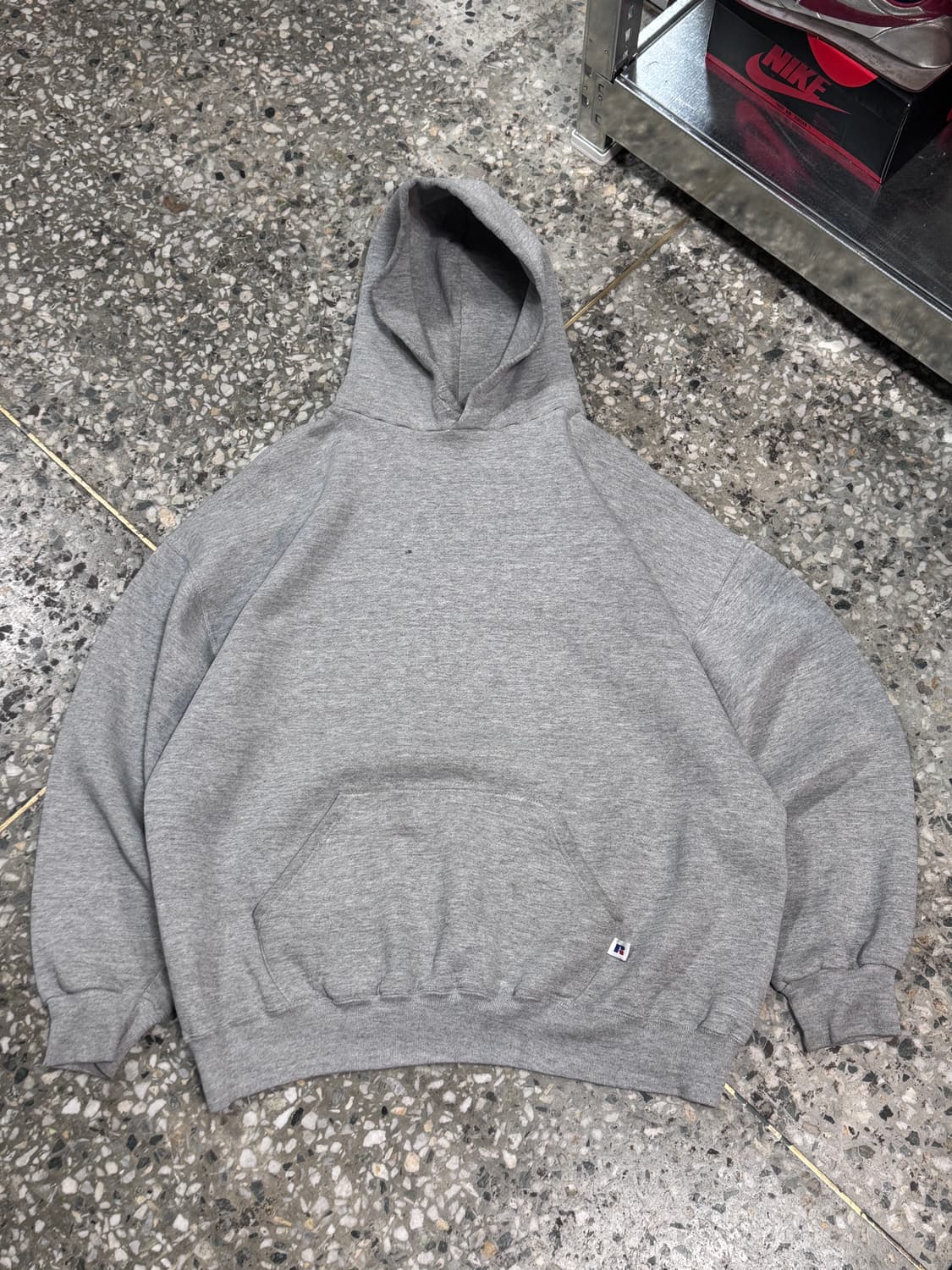 Vintage 90s 러셀 그레이 후드티 상품이미지2