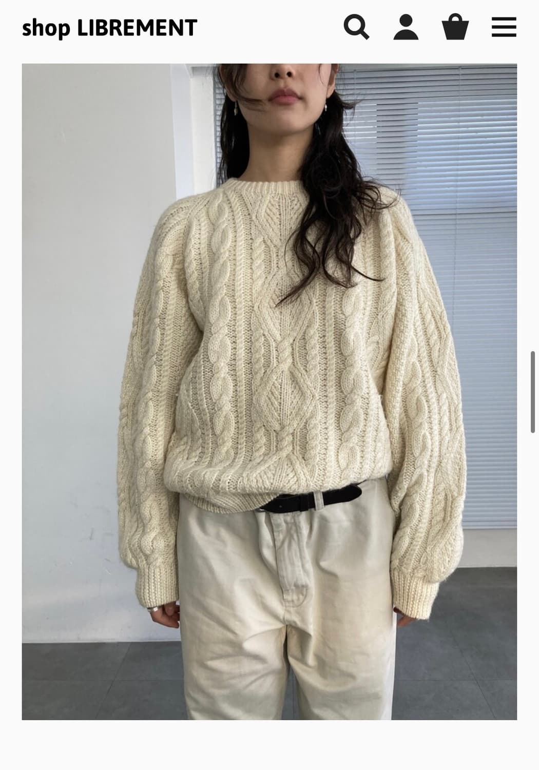 librement 아이보리 울니트 상품이미지4