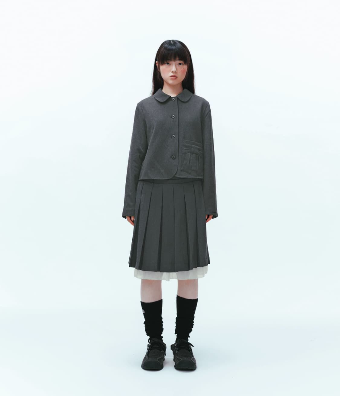 코이세이오 리본 셋업 그레이 새상품 1사이즈 상품이미지1