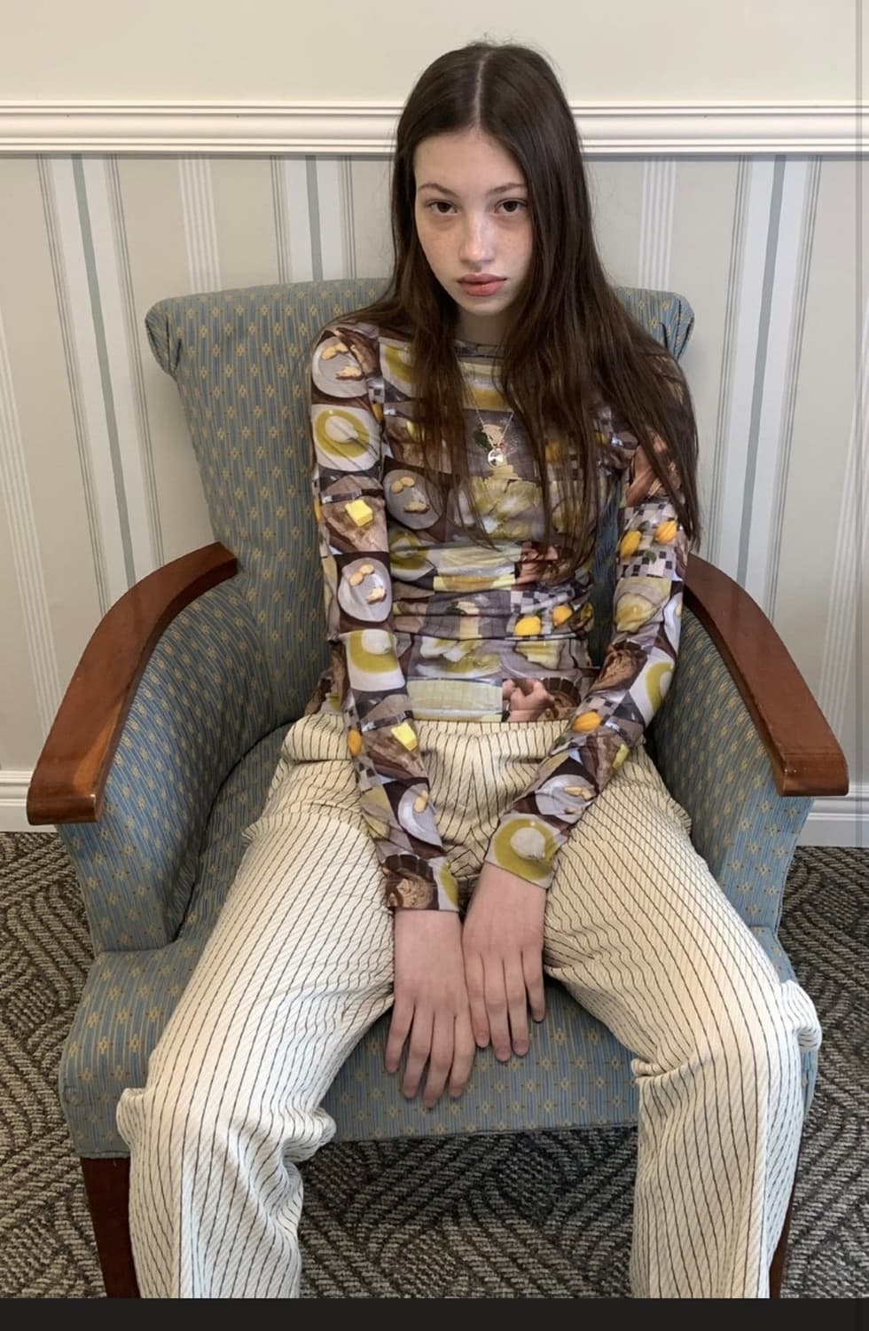 시눈 프린팅 긴팔 상품이미지2