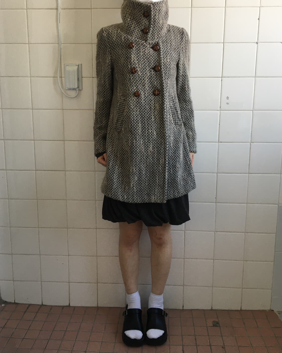 High neck double button coat 상품이미지8