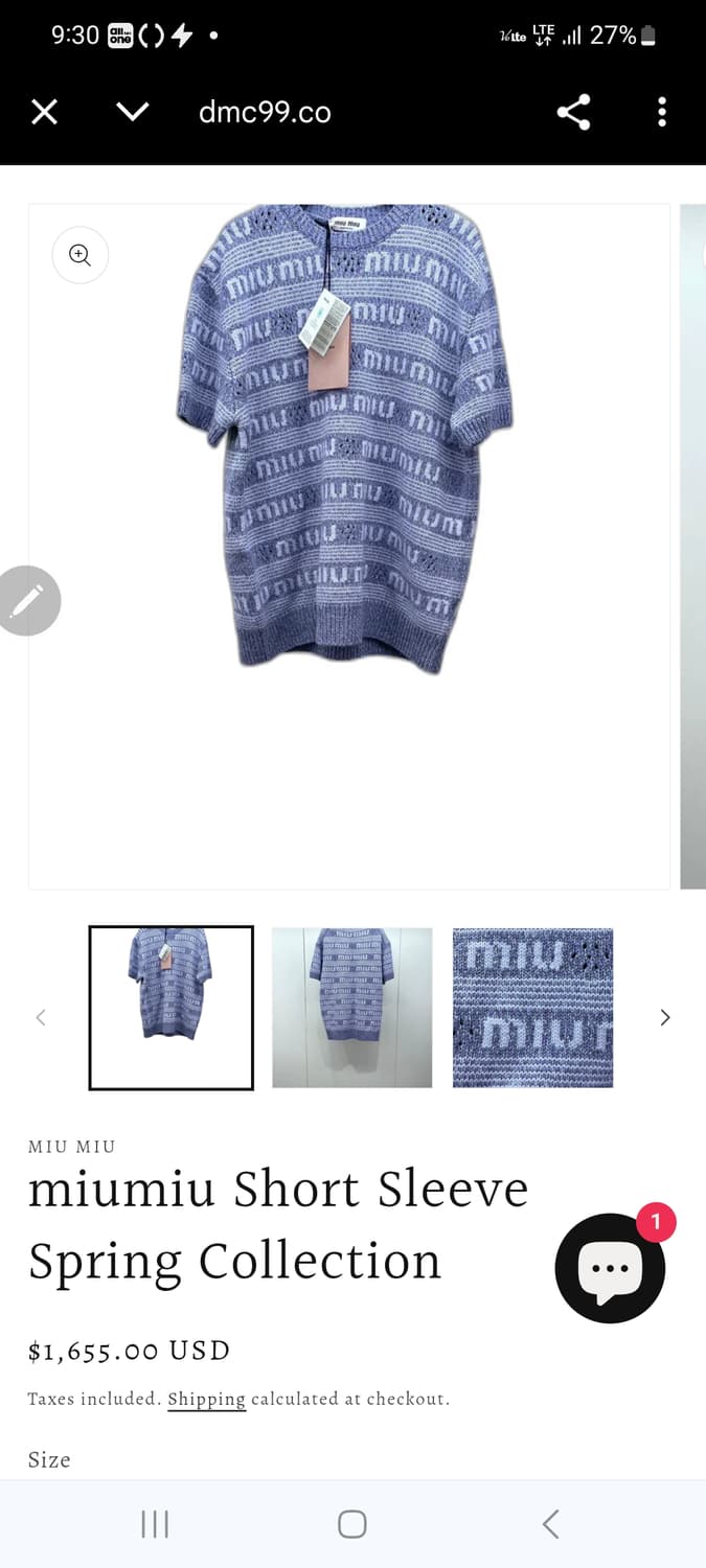 미우미우 울 자수 드레스 상품이미지2