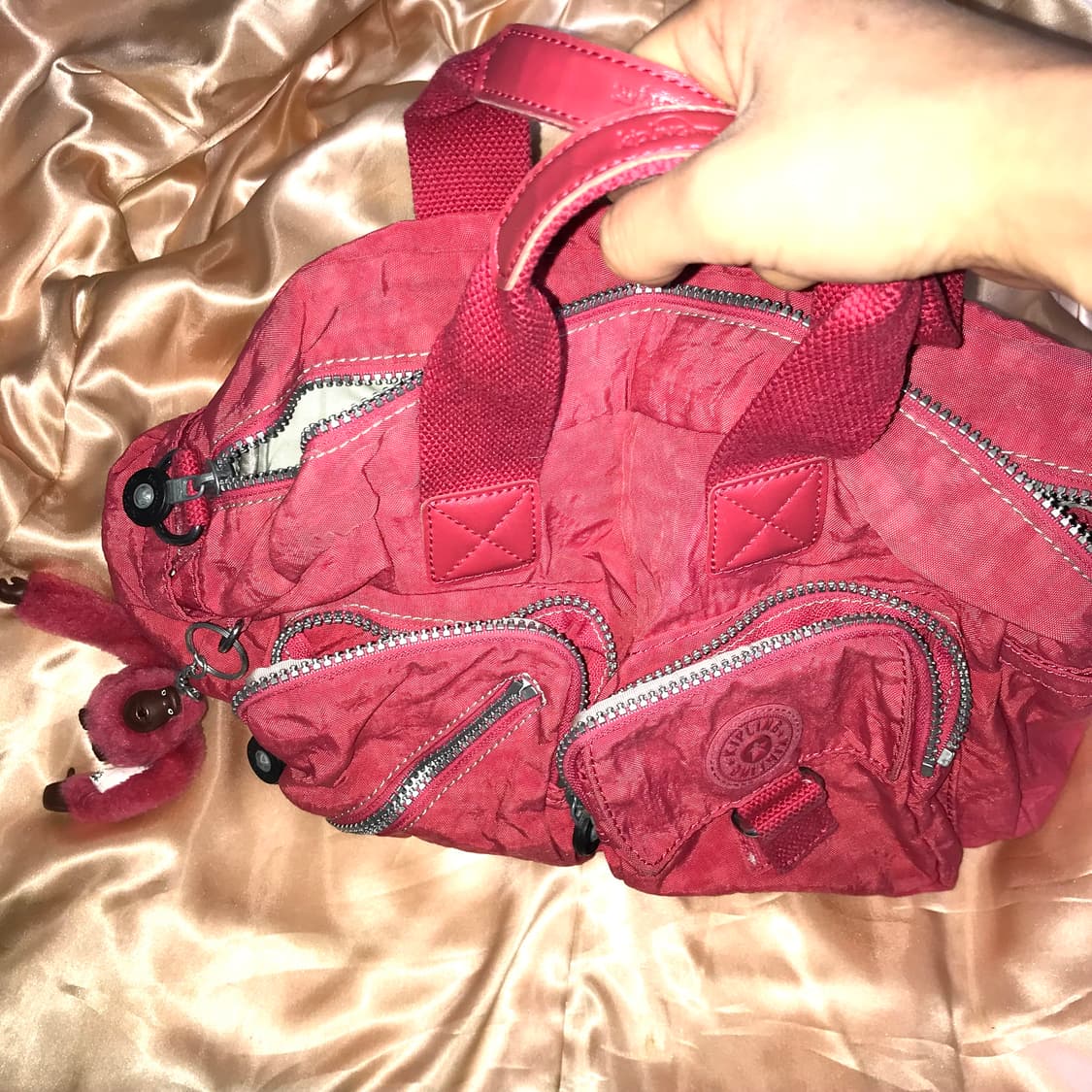 키플링 y2k 레드 숄더백 도트백 상품이미지10