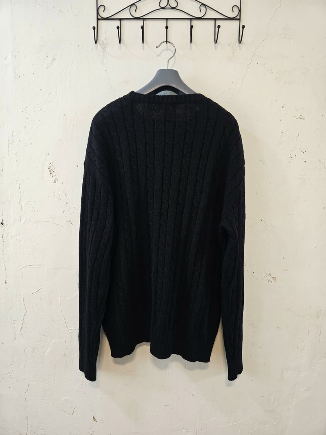 폴로 랄프로렌 꽈배기 니트 블랙 L 상품이미지2