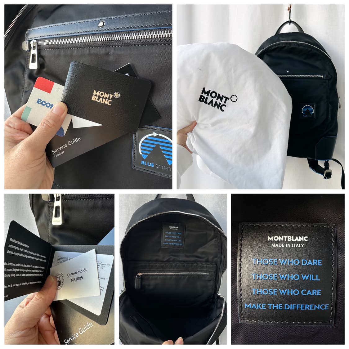 Montblanc 몽블랑 블루 스피릿 미디움 백팩 블랙 상품이미지10