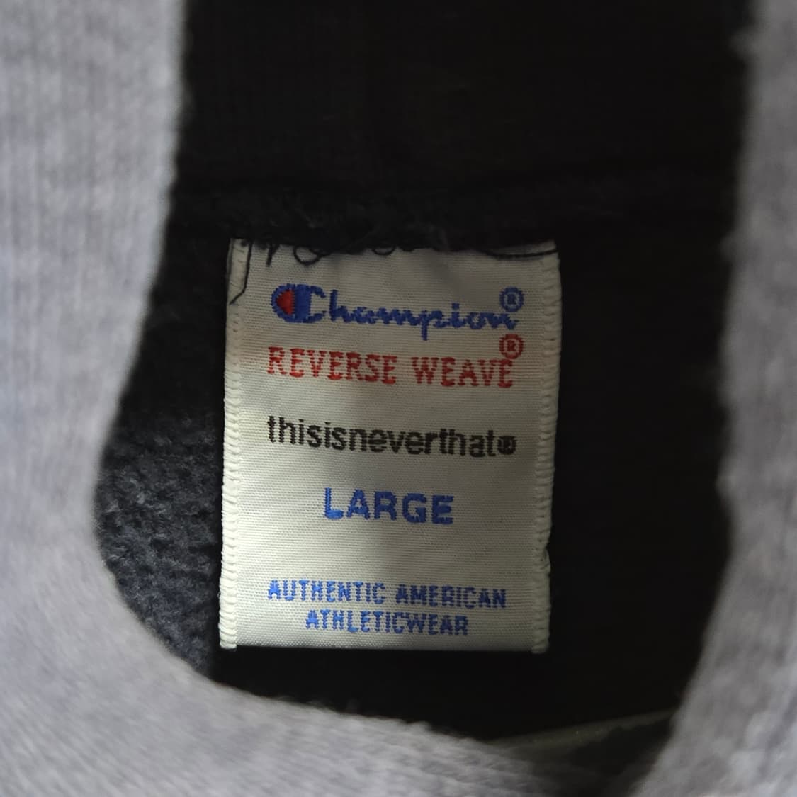 챔피온 x 디스이즈네버댓 리버스위브 기모 후드티 L 상품이미지3