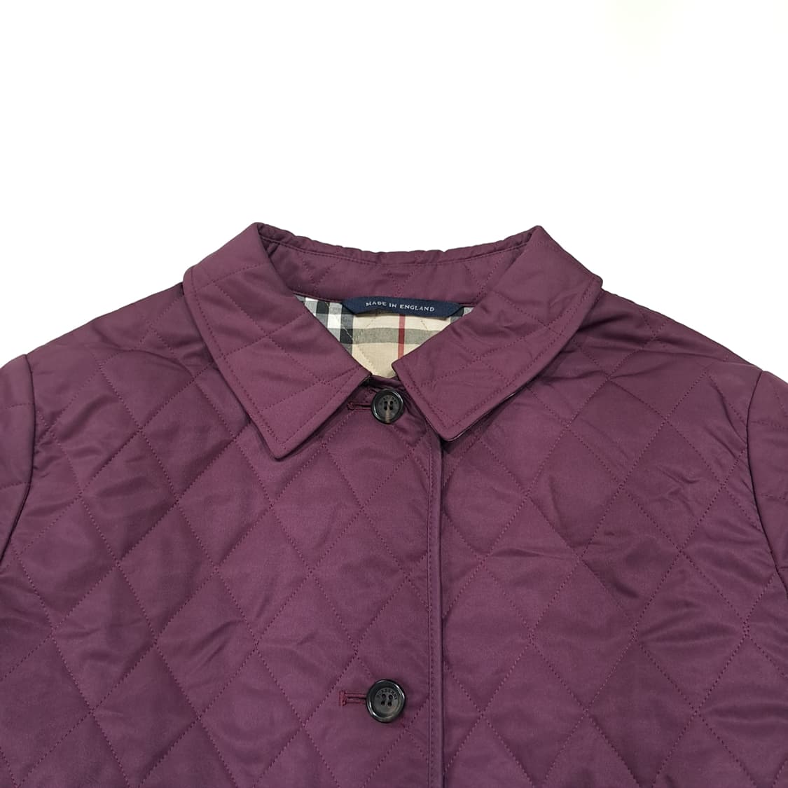 CL869 L 버버리 00s 영국판 로얄퍼플 노바체크 퀼팅 자켓 상품이미지2