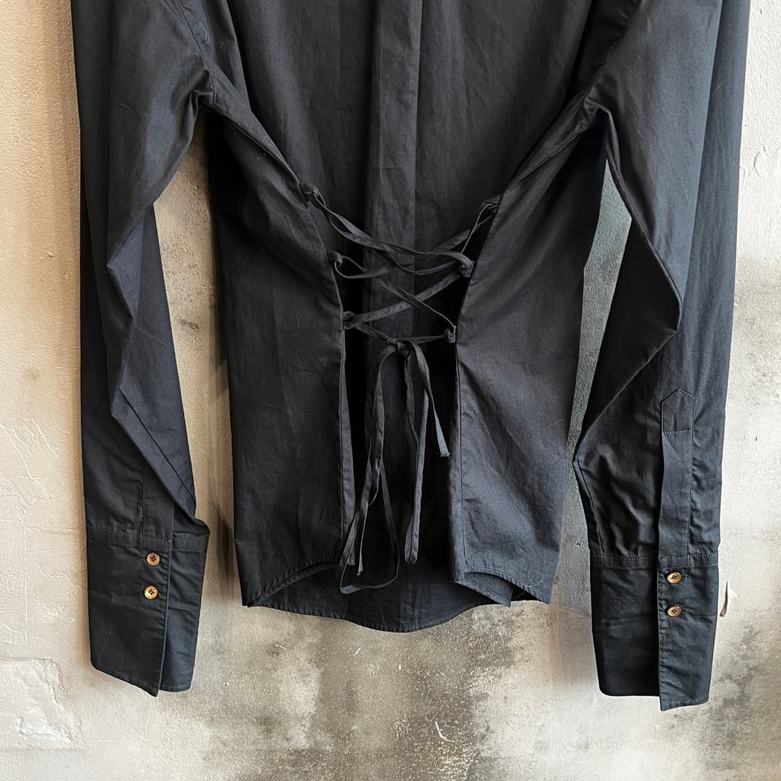 90s 겐조 백 코르셋 레이스업 셔츠 상품이미지7