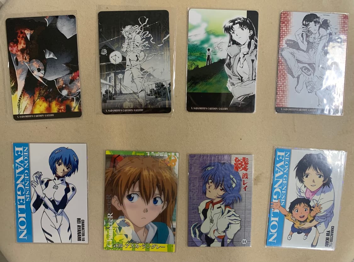 에반게리온 고전 미소녀 사다모토 레이 아스카 사도 유이 카드다스 웨하스 상품이미지9
