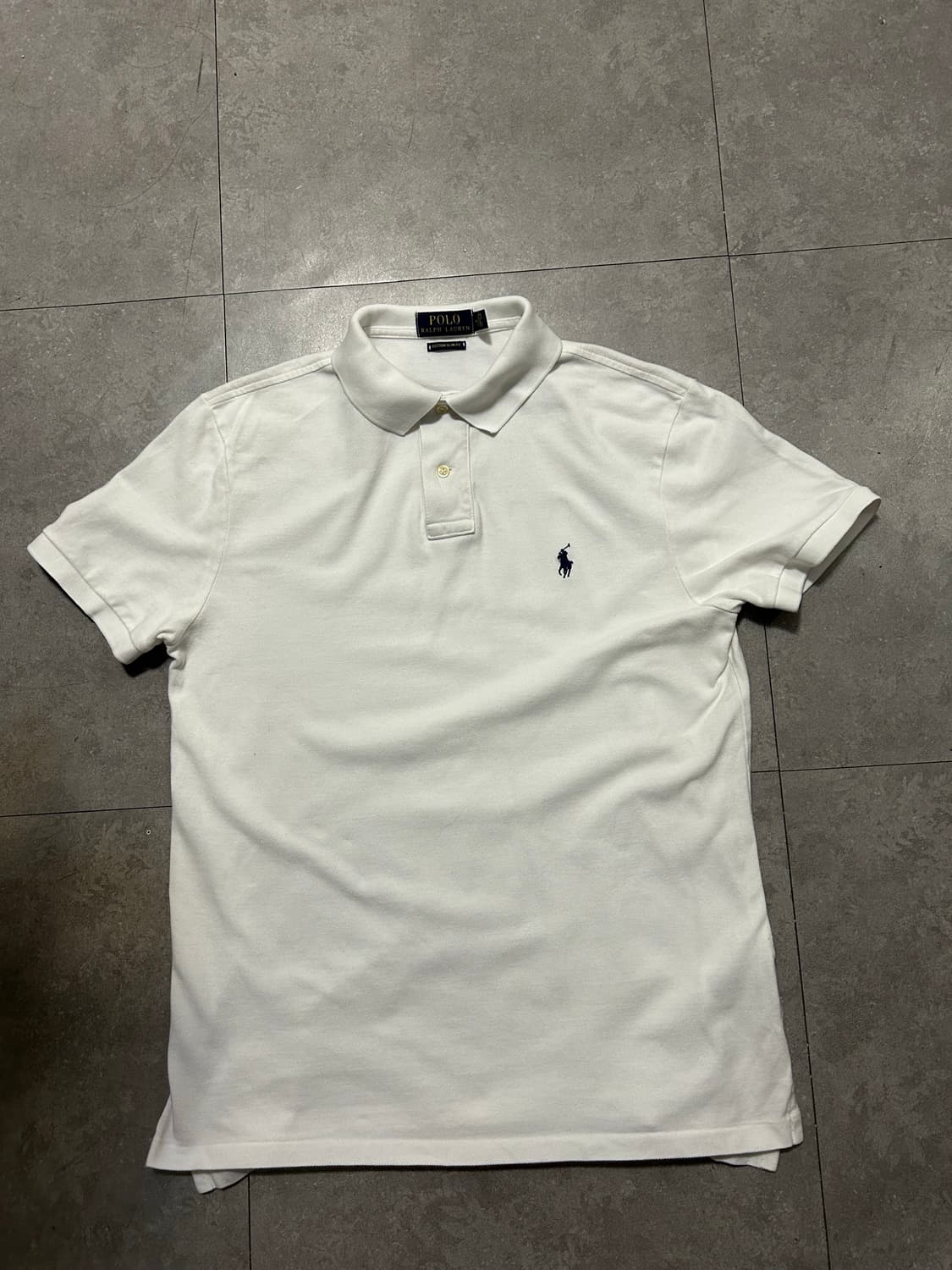 랄프로렌 폴로 화이트 컬러 빈티지 pk 코튼 셔츠 숏슬리브 95size  상품이미지1
