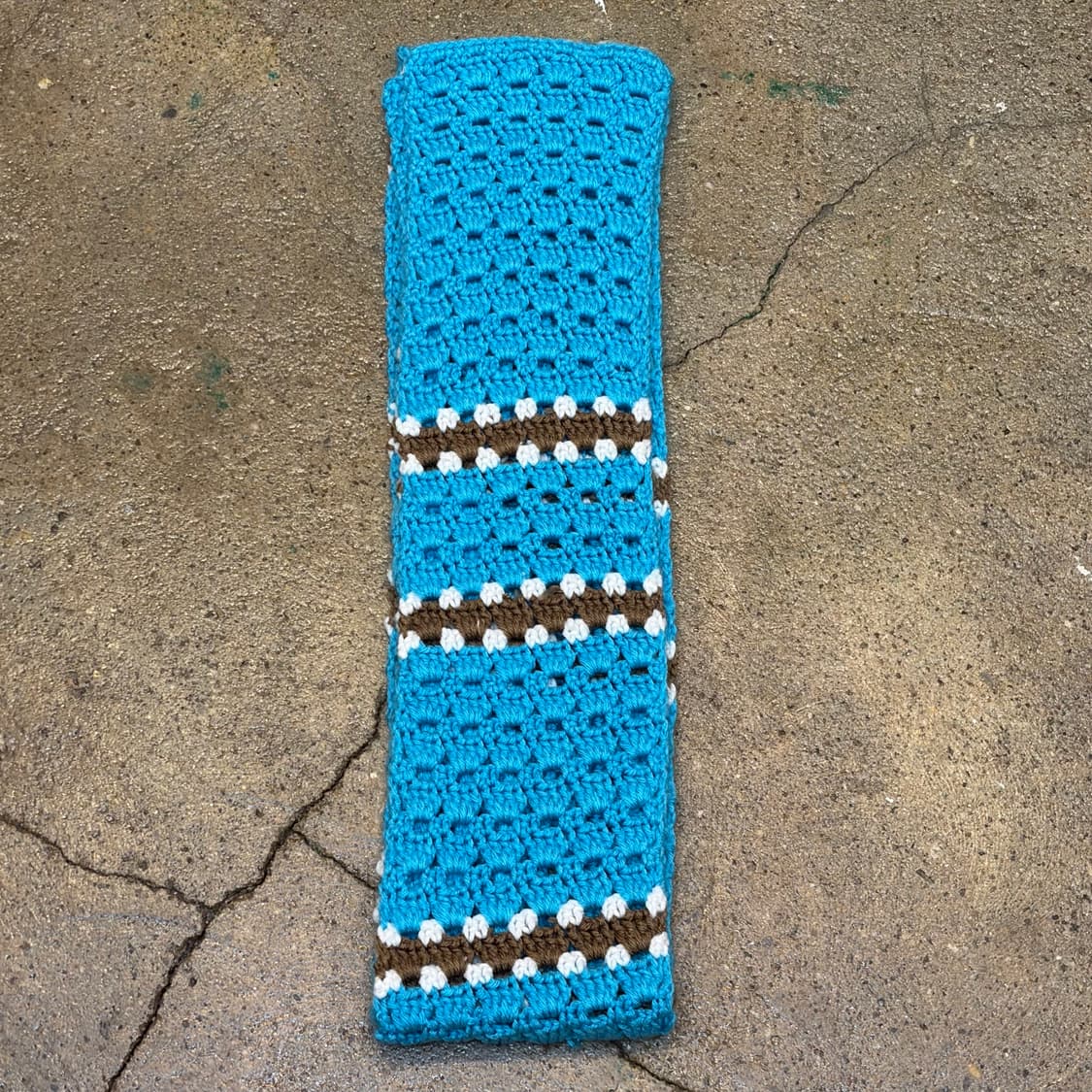 미국 빈티지 니트 스트라이프 핸드메이드 손뜨게 머플러 목도리 상품이미지3