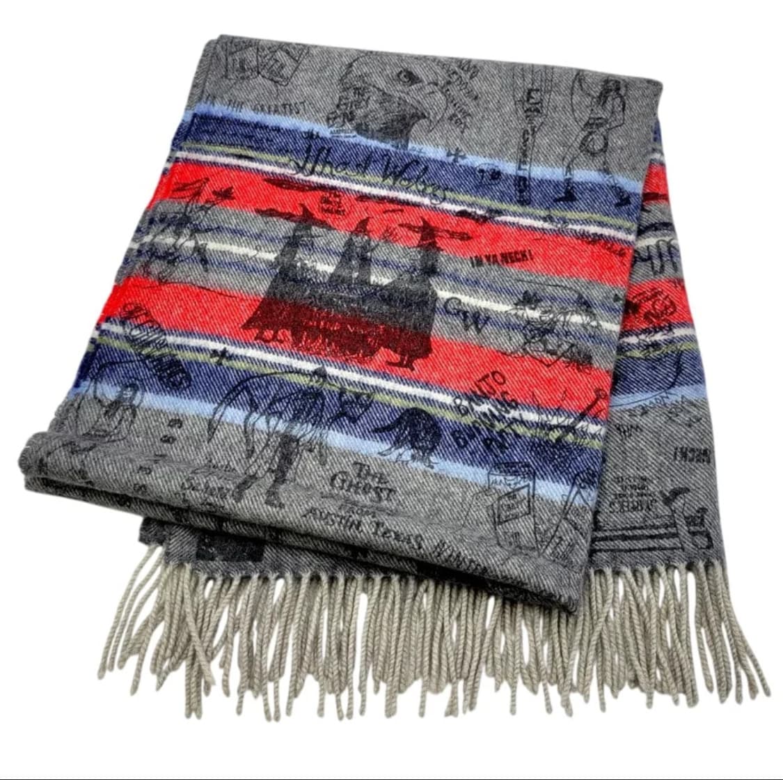 히스테릭 글래머 존 스콧 스코틀랜드 퓨어 울 목도리 머플러 스툴 상품이미지3