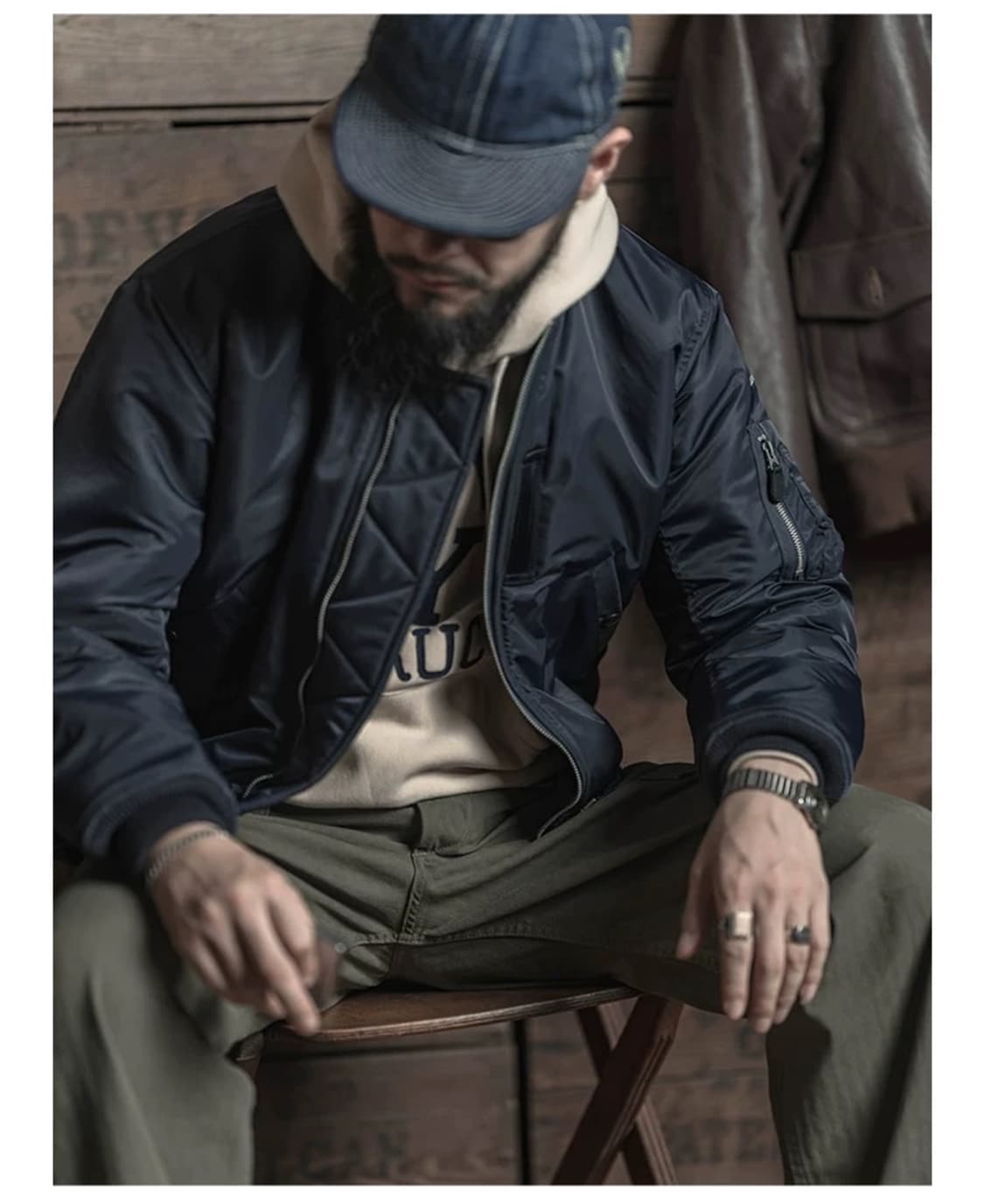 (체감 100) 브론슨 B-15c (네이비 ma-1) 새상품 xl 사이즈 상품이미지1