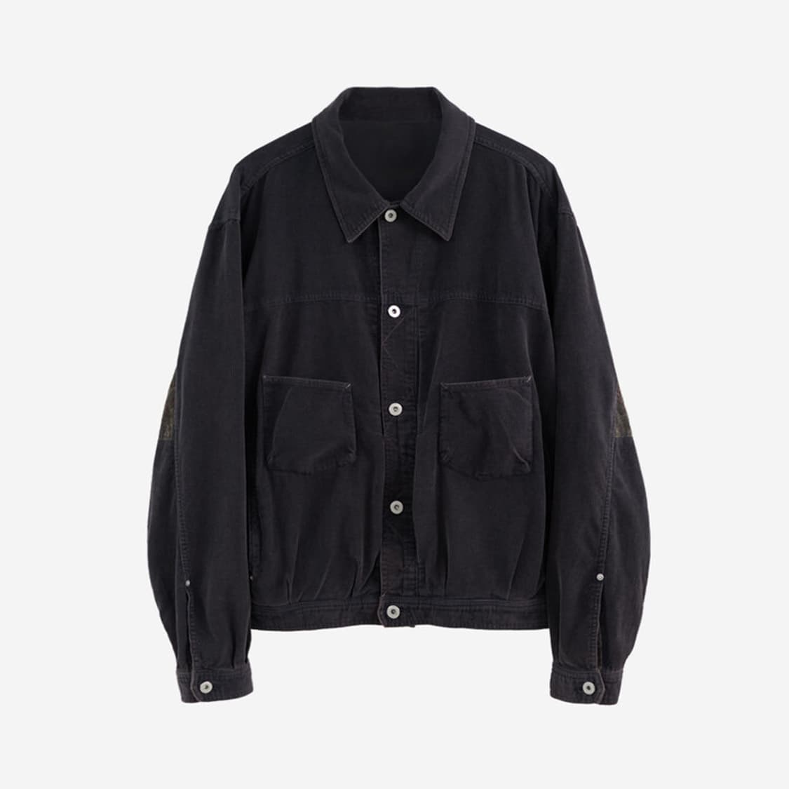 [3]폴리테루 1011 페이즐리 트러커 자켓 다크퍼플네이비 25SS 상품이미지1